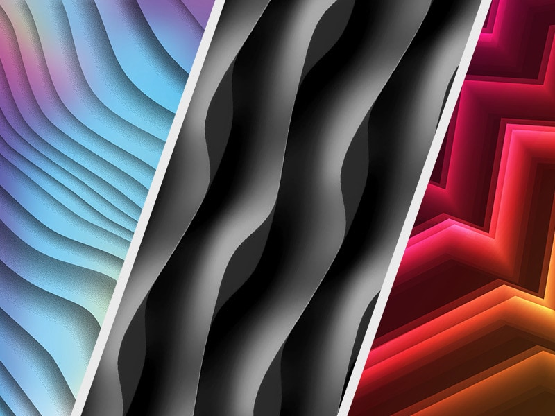 colorful, black and white, dynamic 3D effects