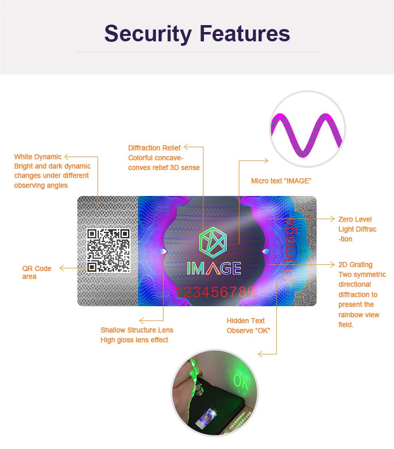 holographic farm products tax stamp contains multiple security features