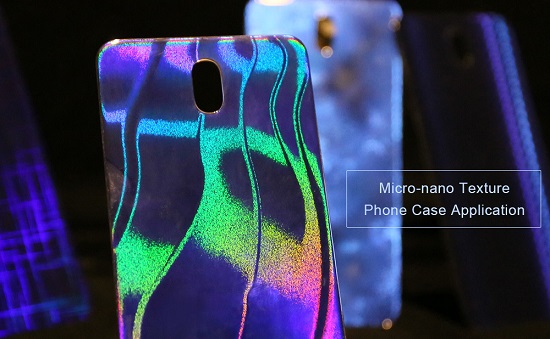 Application of micro-nano structural color on mobile phone case