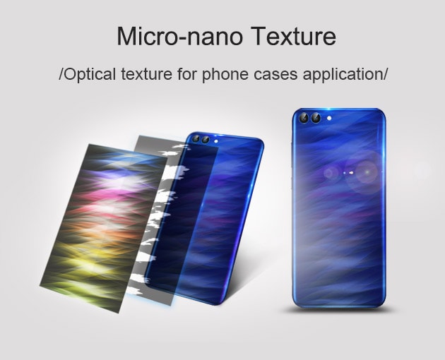 micro-nano optical texture for mobile phone cases