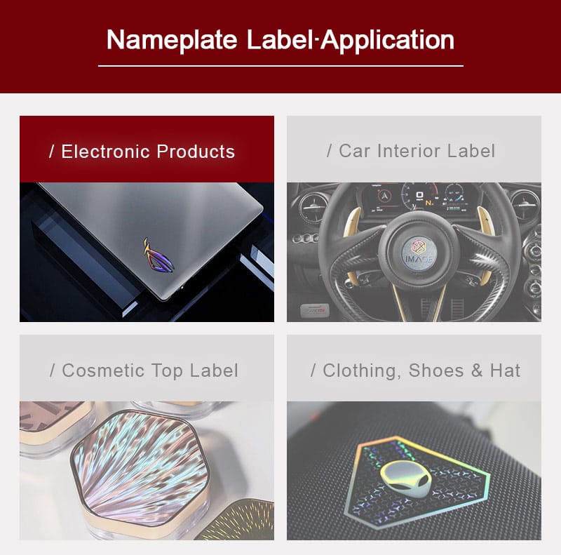 custom nameplate label industry application