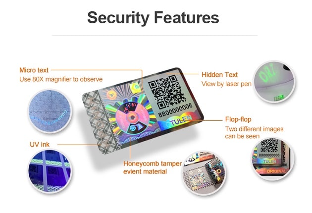 The combination of multiple anti-counterfeiting elements to enhance security