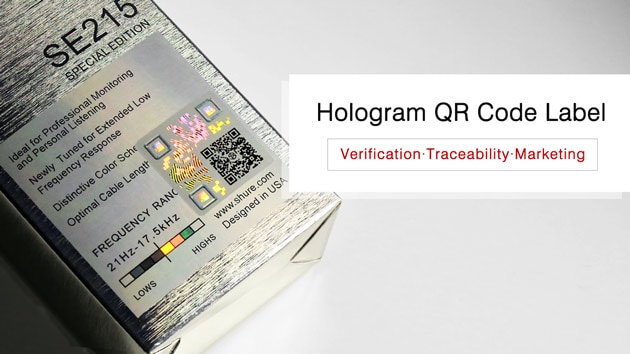 hologram QR code labels for verification and traceability
