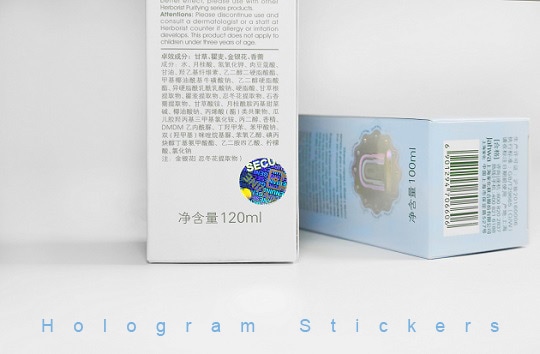 hologram stickers for brand packaging