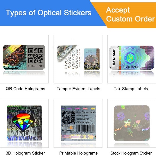 types of micro-nano optical sticker