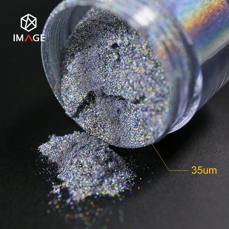 35um holographic laser powder with brilliant and 3D effects