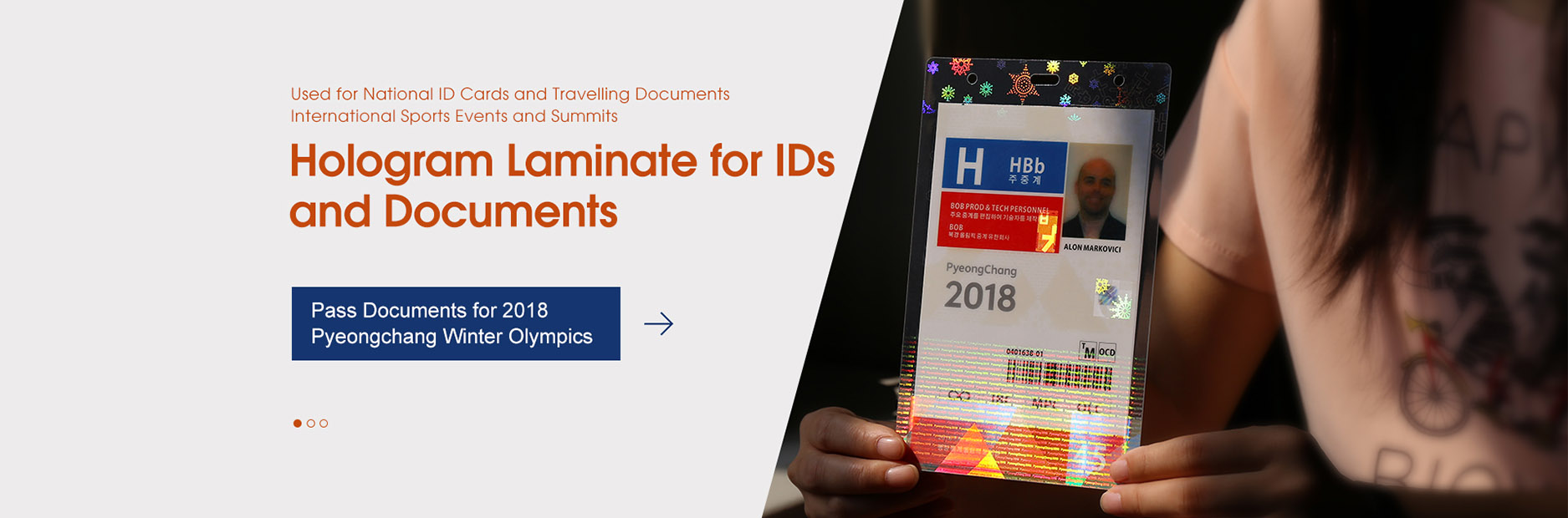 Security Hologram Laminate for IDs