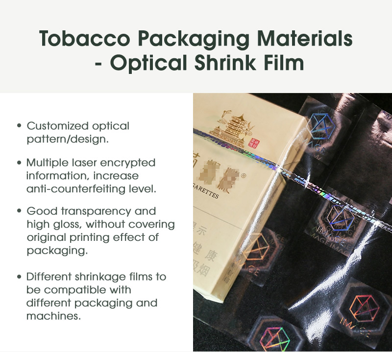 Tobacco Packaging Material, Optical Shrink Film